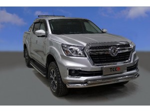 Защита передняя нижняя (двойная) 76,1/42,4 мм для Dong Feng DF6 2022 – н.в. DONGFDF622-33