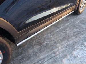 Пороги труба 42 мм для Hyundai Tucson № HYUNTUC15-09